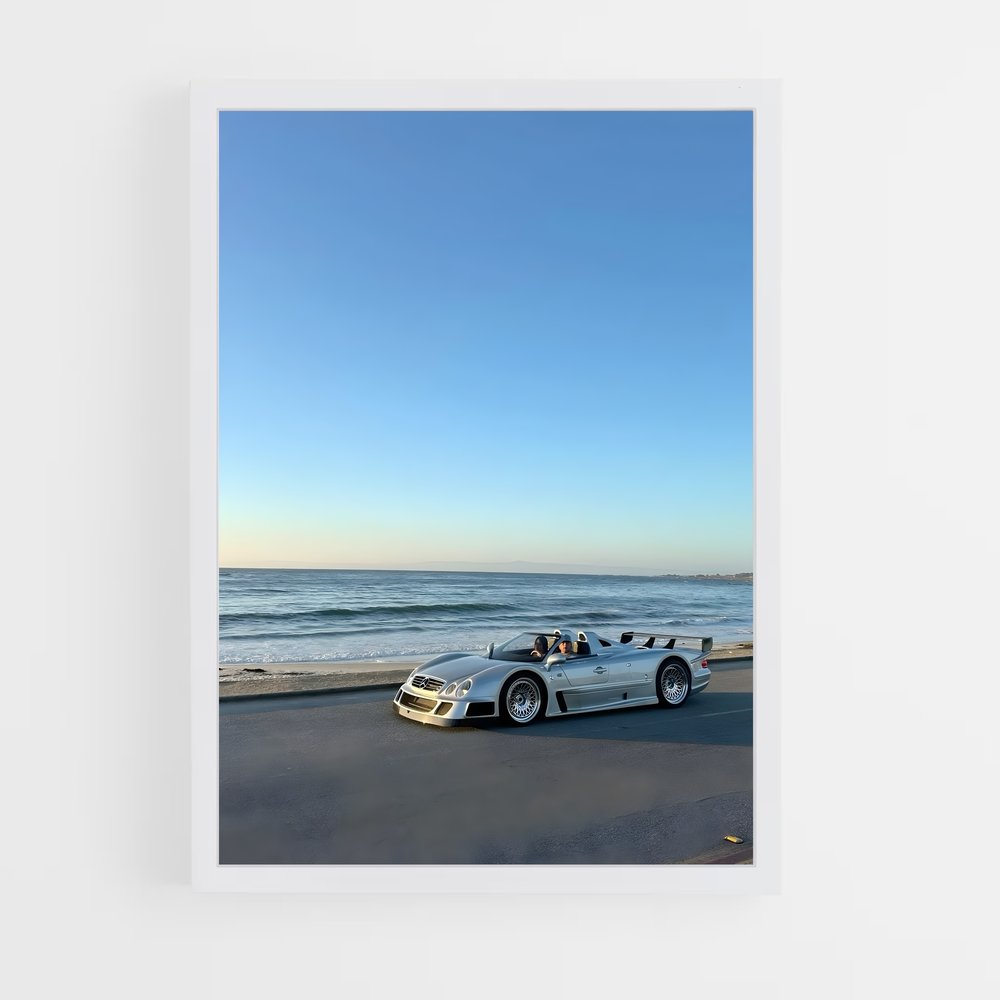 Poster Roadster à la Plage – affiche Mercedes (vue 3)